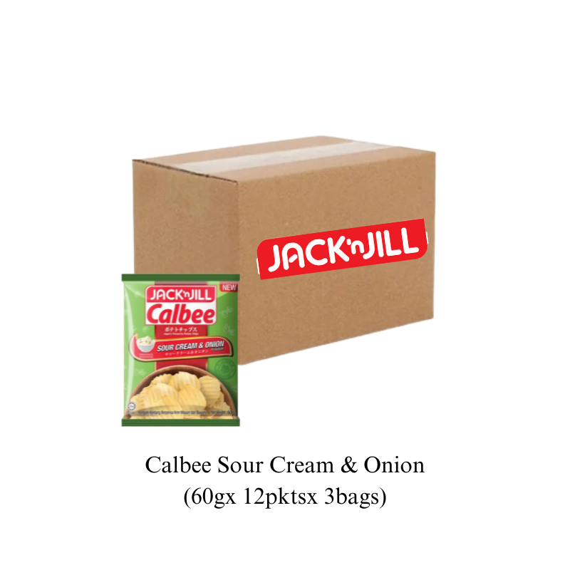 (CARTON) CALBEE CHIPS SOUR CREAM AND ONION 60G