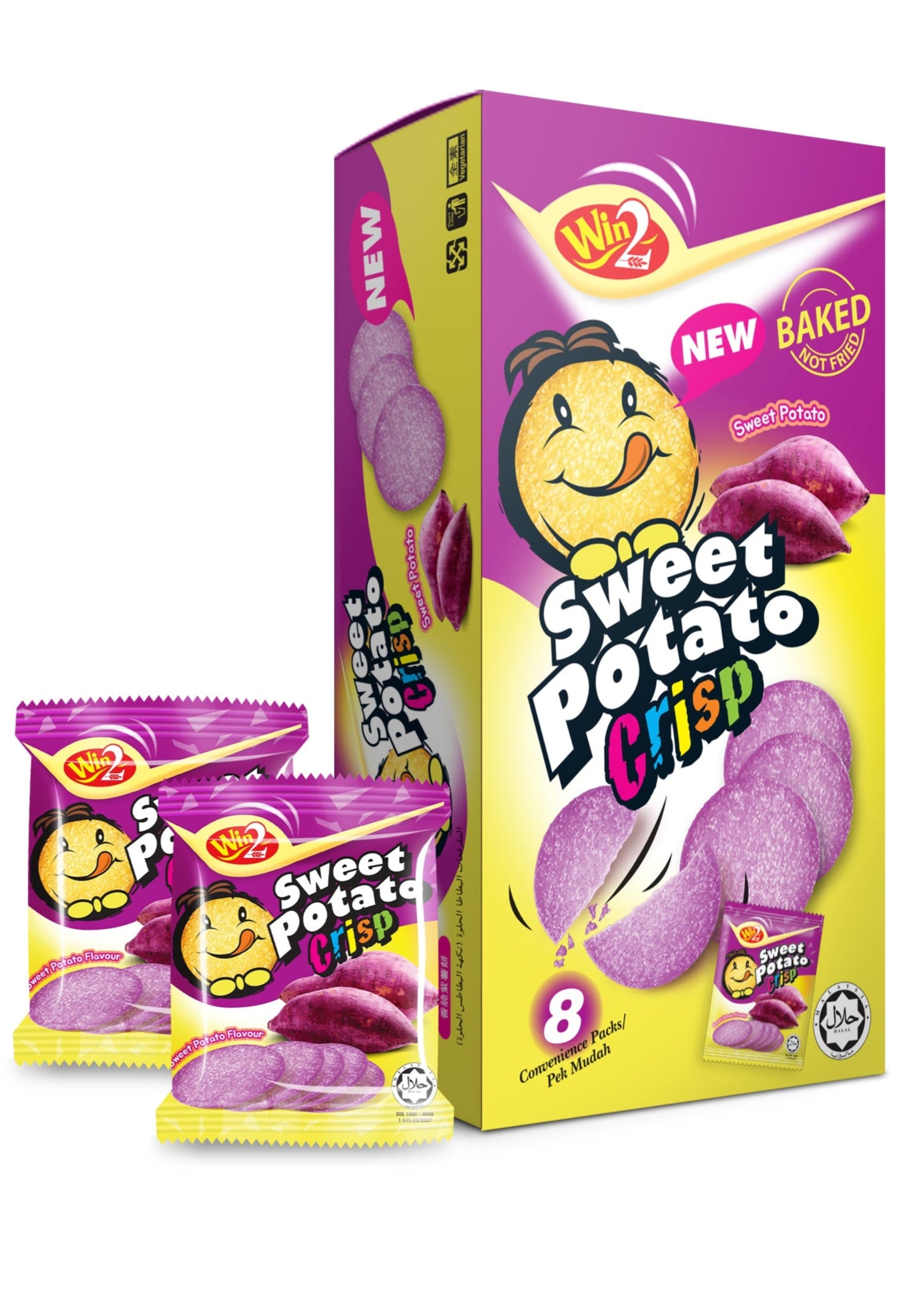 Win2 Potato Crisp Cracker Sweet Potato Flavour (160g)
