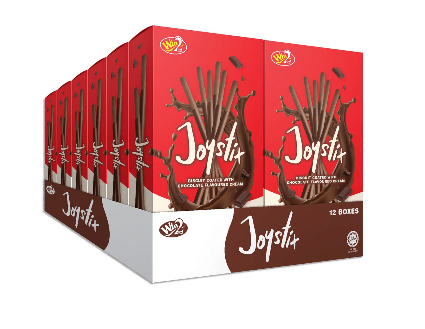 Joystix Biscuit Coated With Chocolate Flavoured Cream