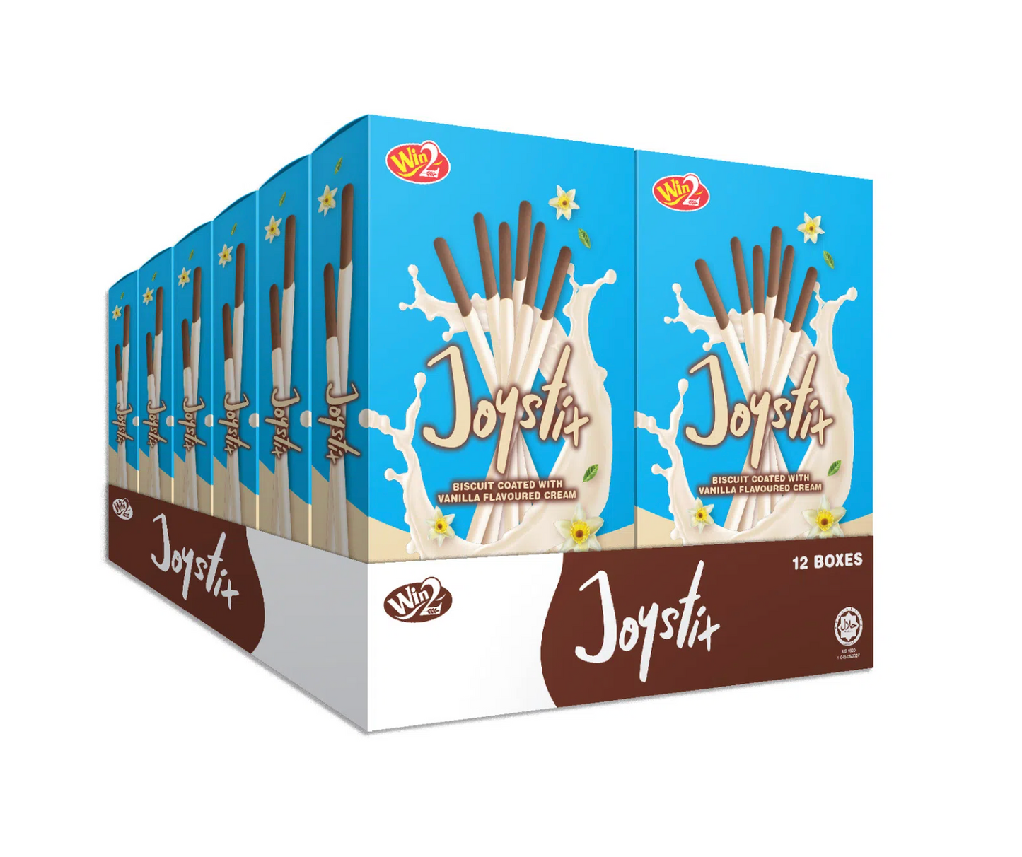 Joystix Biscuit Coated With Vanilla Flavoured Cream