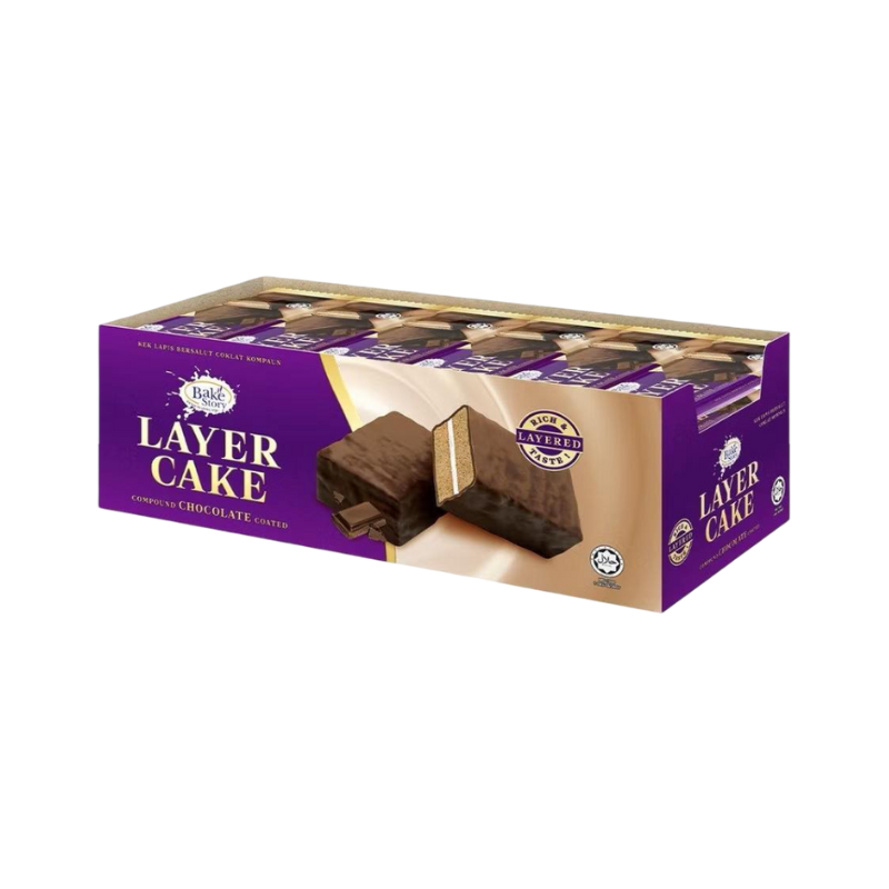 (Carton) Win2 Bake Story Flavoured Layer Cake - Chocolate (16g X 24pkt) (12 boxes)