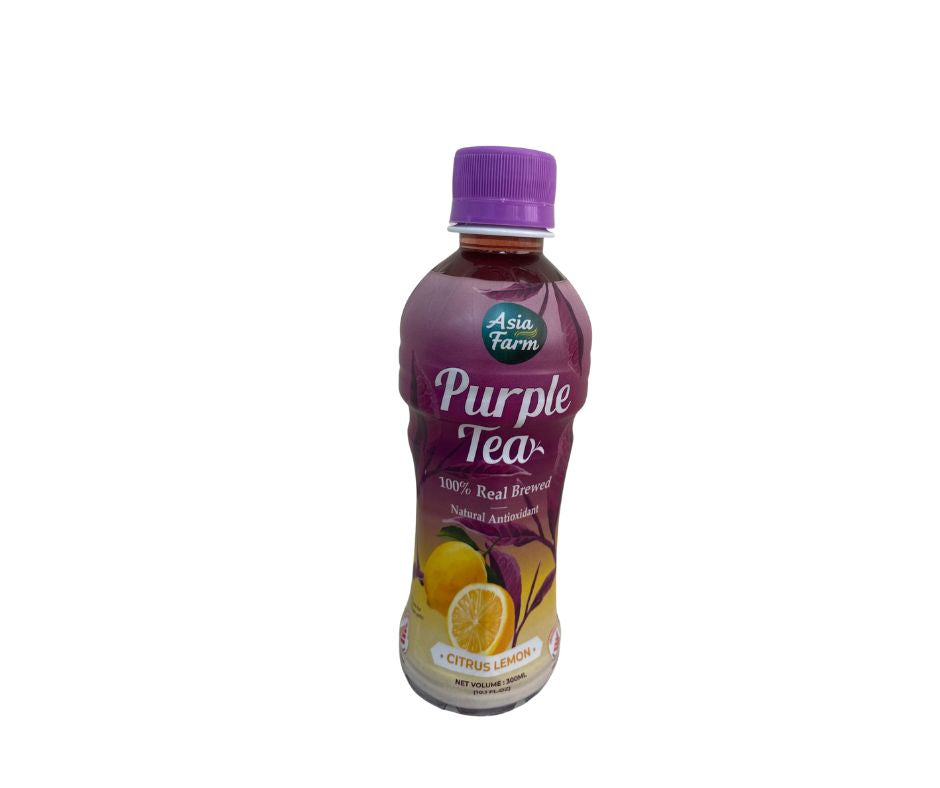 (Bundle Of 6) Bottles Asia Farm Purple Tea (Healthier choice/Antioxidant) Citrus Lemon 300 ml