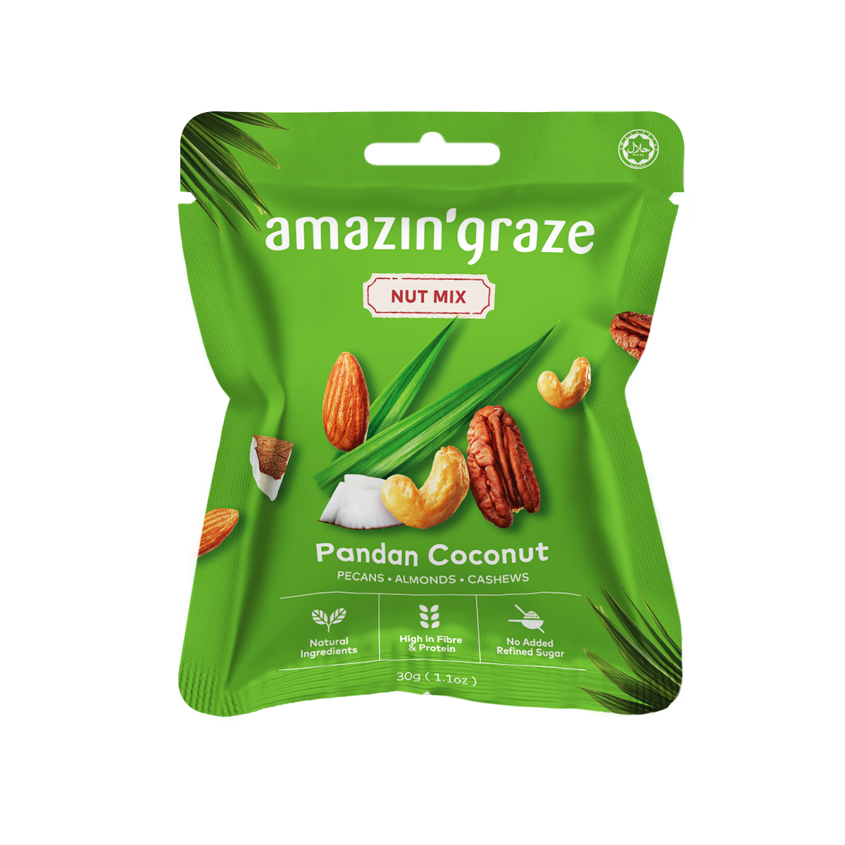 Amazin Graze Pandan Coconut Nut Mix 30g