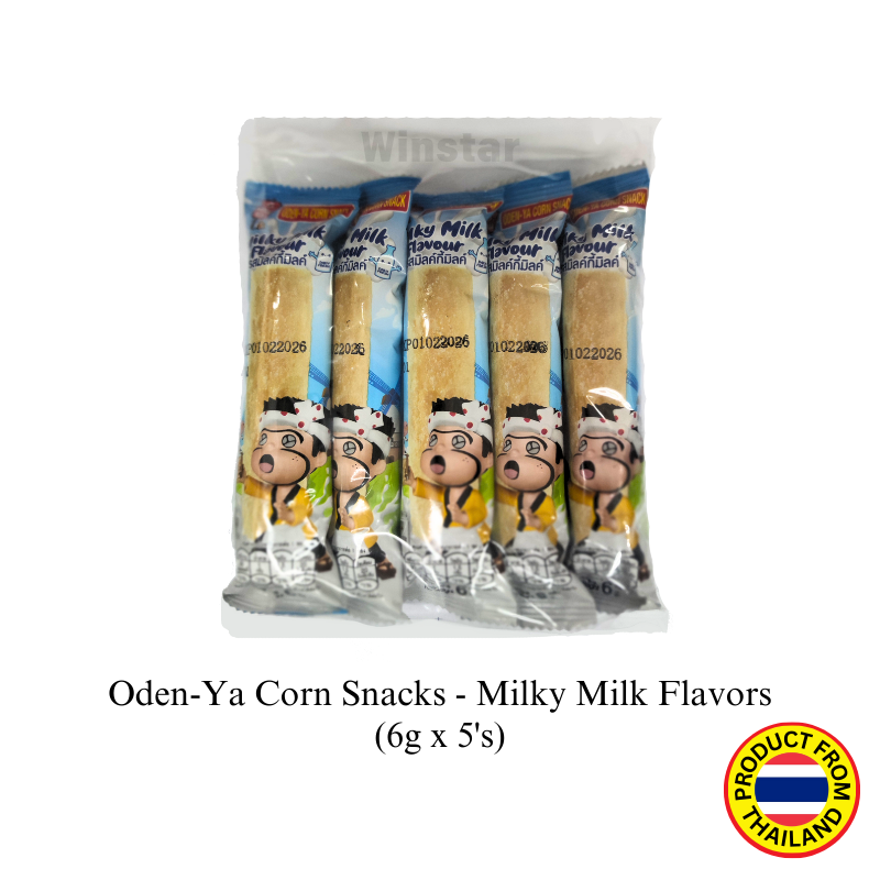 Oden-Ya Corn Snack - Milky Milk Flavor (6g x 30pcs)
