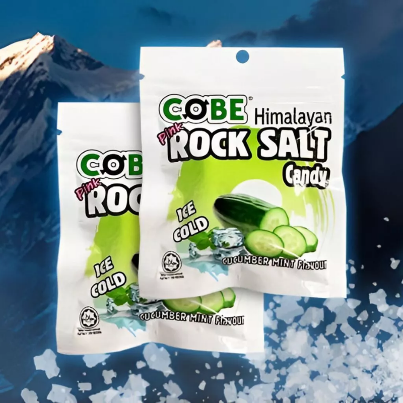 Big foot Cobe Himalayan Pink Rock Salt Candy With Cucumber Mint 20g x 12 Pkts