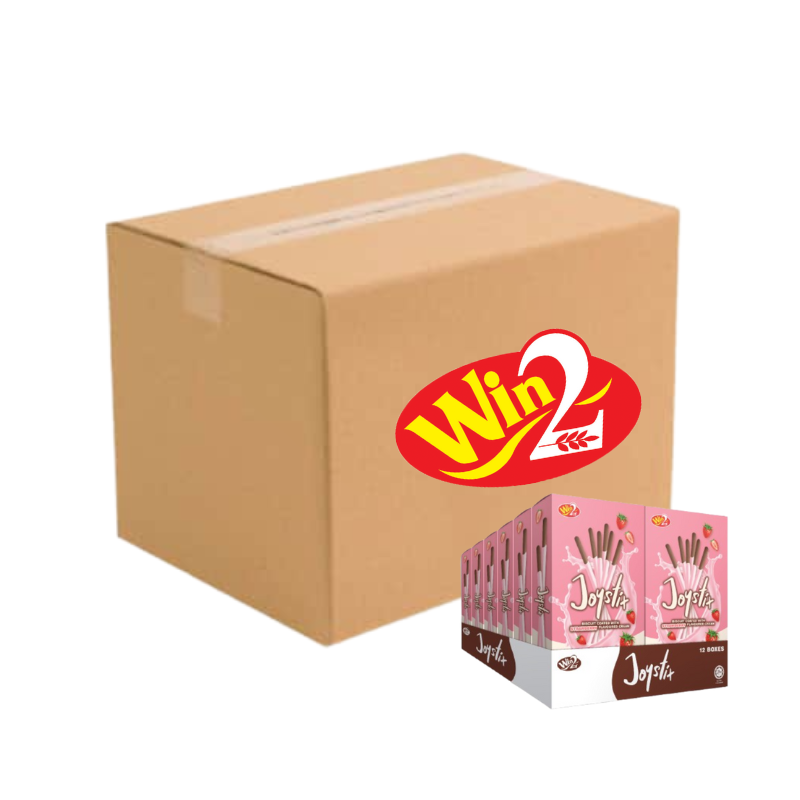 Joystix Biscuit Coated With Strawberry Cream 12 Boxes