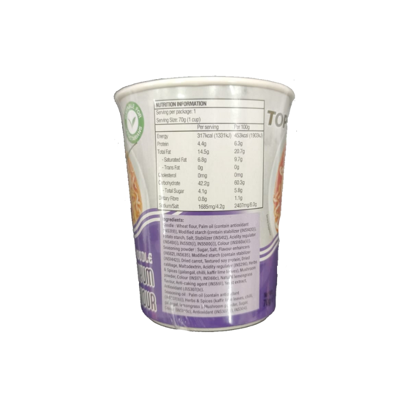 Topp Cup Instant Tomyum Noodles 70g x 12 Cups