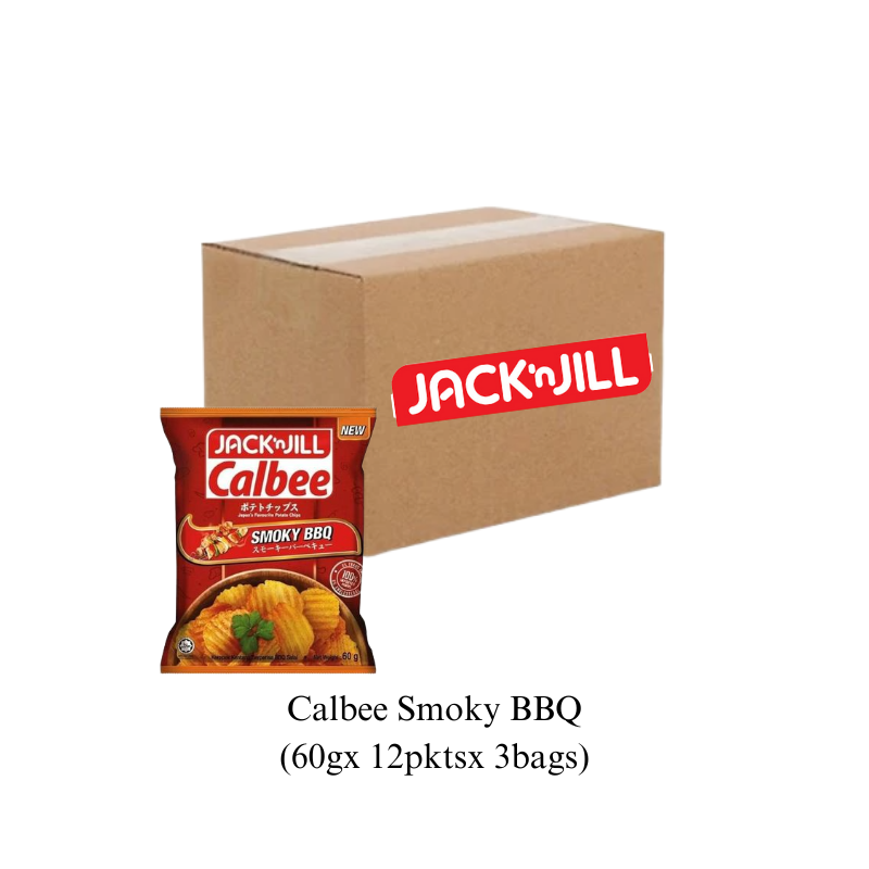 (CARTON) CALBEE CHIPS SMOKY BBQ 60G