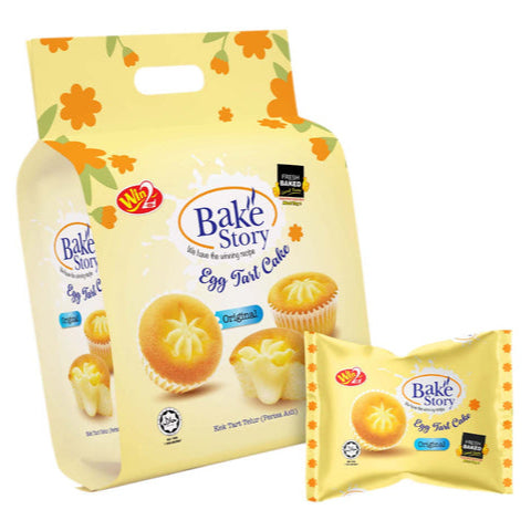 (Carton Sale)Win2 Bake Story Egg Tart Cake Original - (25G x 10PKTS x 9BAGS)