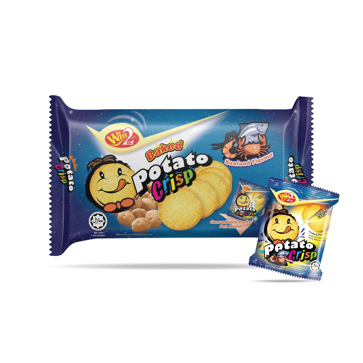 Win2 Potato Crisp Crackers Seafood