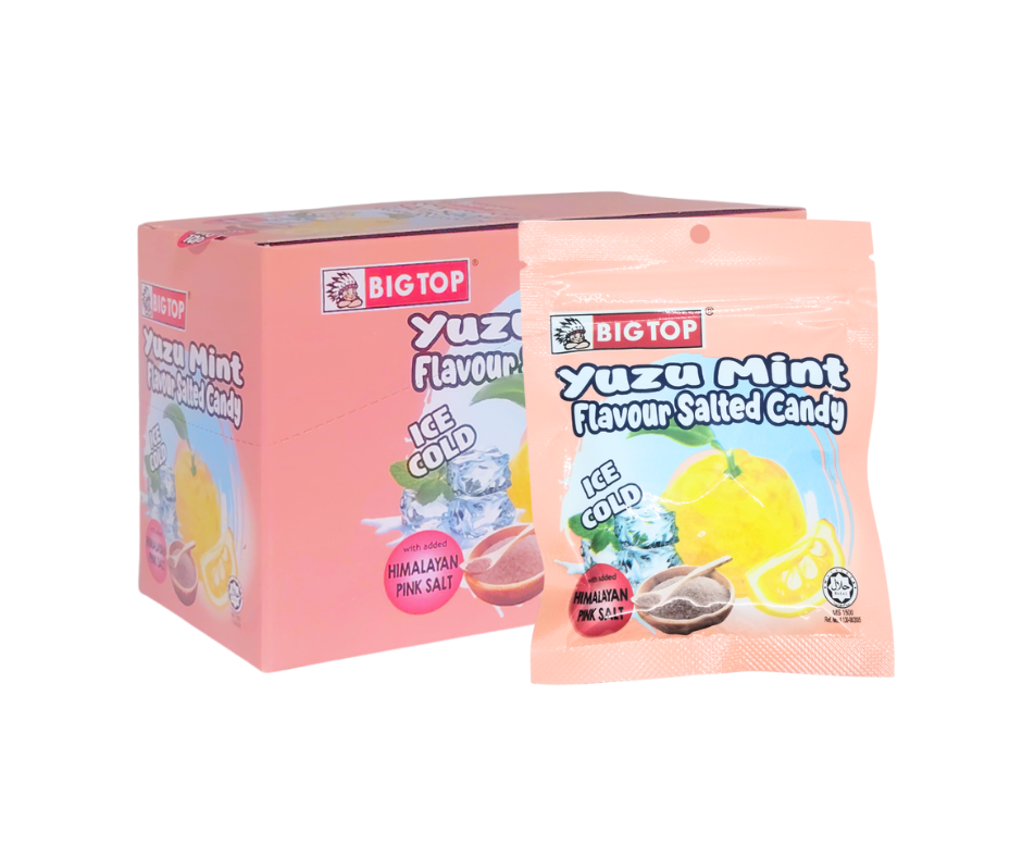 Big Top Yuzu Mint Flavour Salted Candy 20g x 12 Pkts
