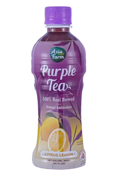 (Bundle Of 6) Bottles Asia Farm Purple Tea (Healthier choice/Antioxidant) Citrus Lemon 300 ml