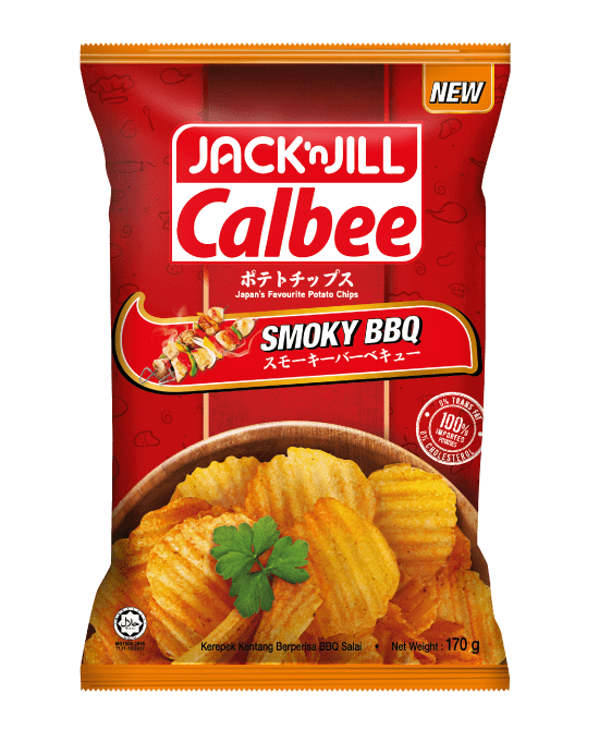 CALBEE CHIPS SMOKY BBQ 170G