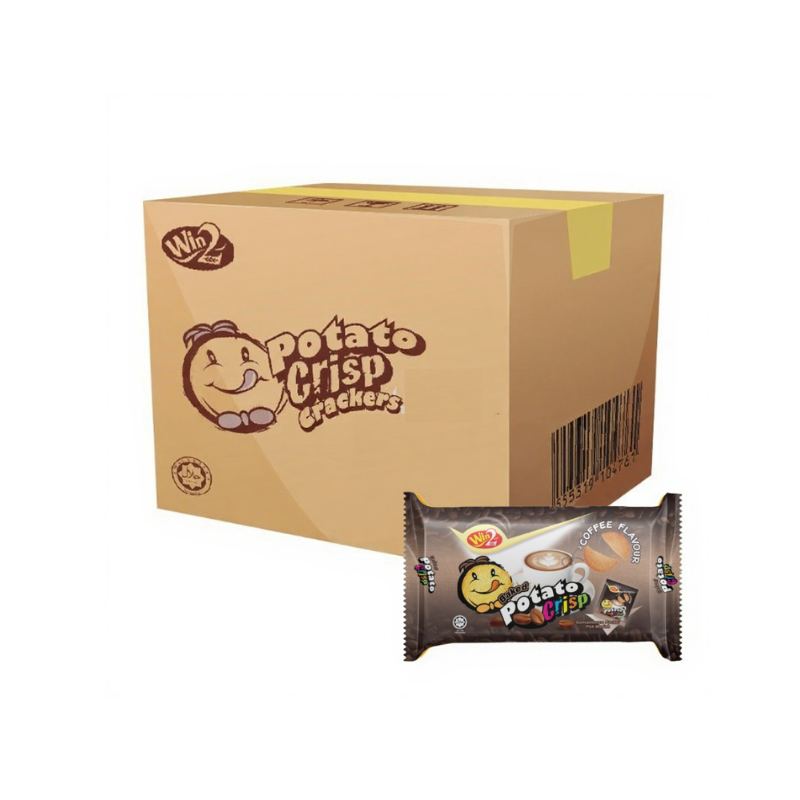 (Carton) Win2 Potato Crisp Cracker Coffee Flavour (120g x 12 packets)