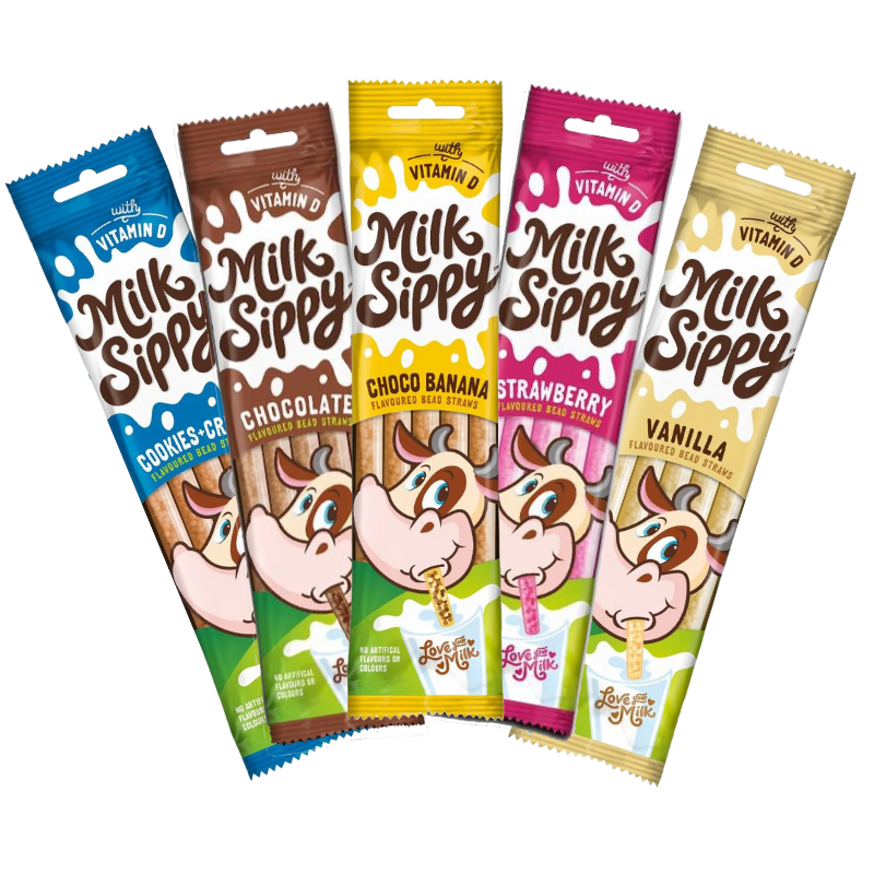 Milk Sippy Flavored Bead Straw 5 Flavors
