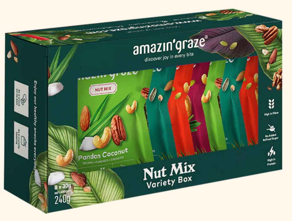 Amazin Graze Nut Mix Variety Box (8x30g)