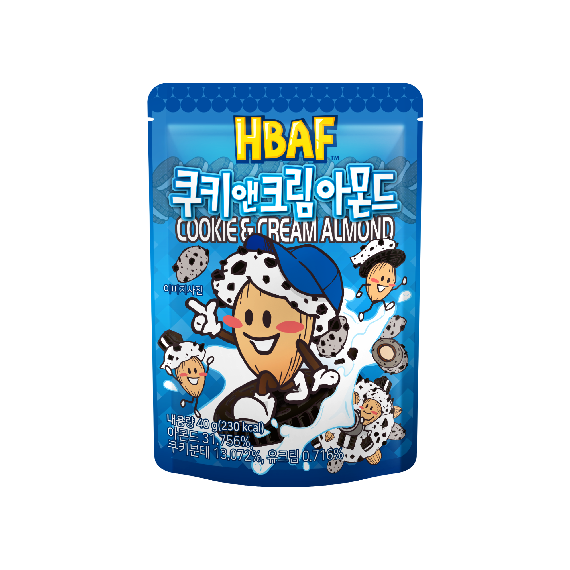 HBAF 40g Cookies & Cream Almonds