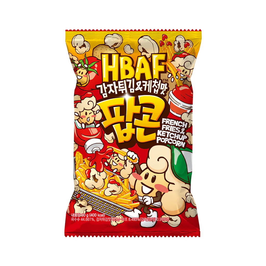 HBAF Popcorn 80g - French Fries & Ketchup