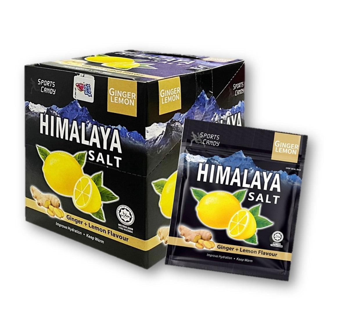 Himalaya Salt Candy Ginger Lemon 12pcs x 15g