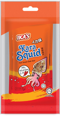 Ika's Kara Squid 6's (Bag) 5Gx6'Sx12PKTS | 3 Flavours | Honey / Original / Spicy
