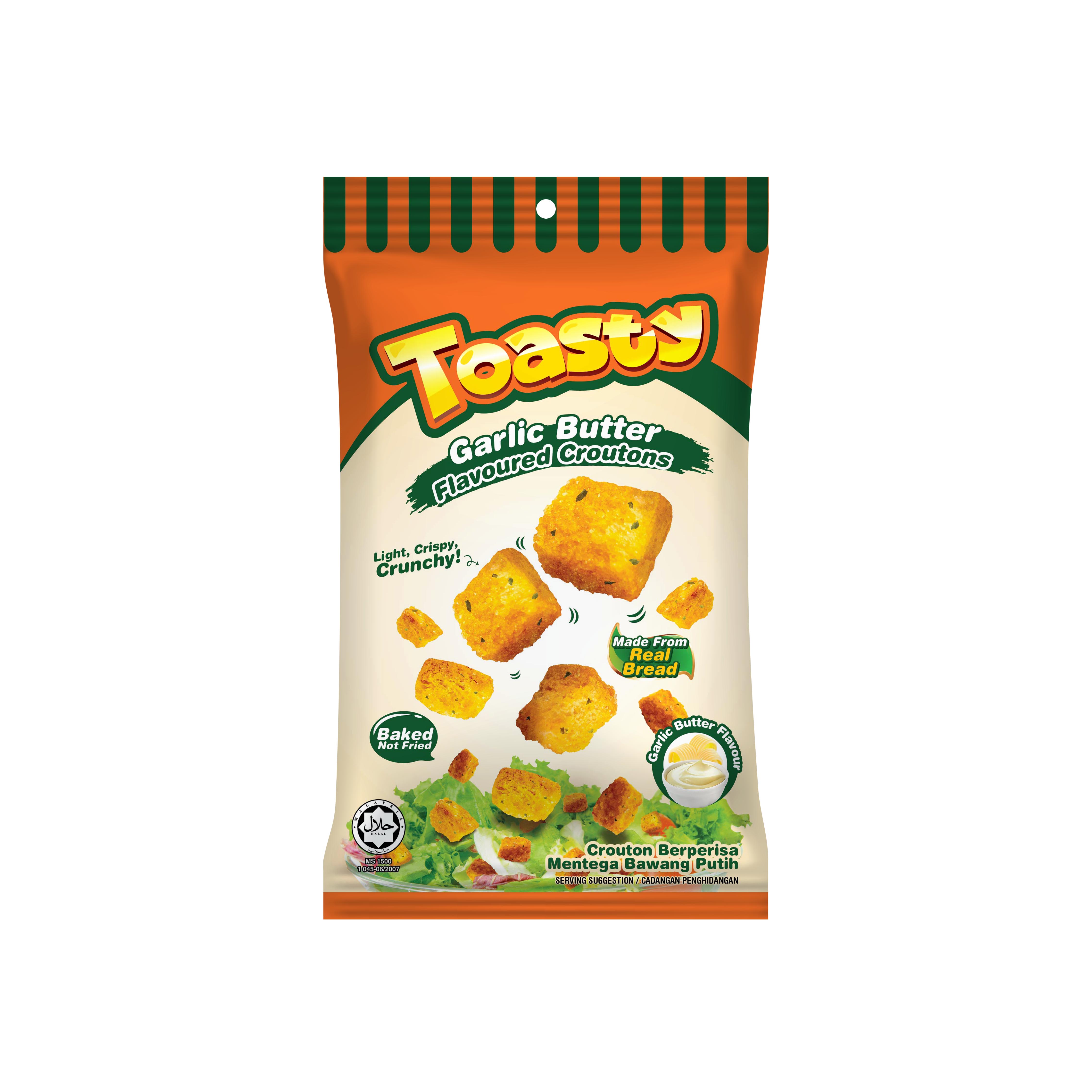 Toasty Croutons Garlic Butter Crispy Bread 40g (Pkts)