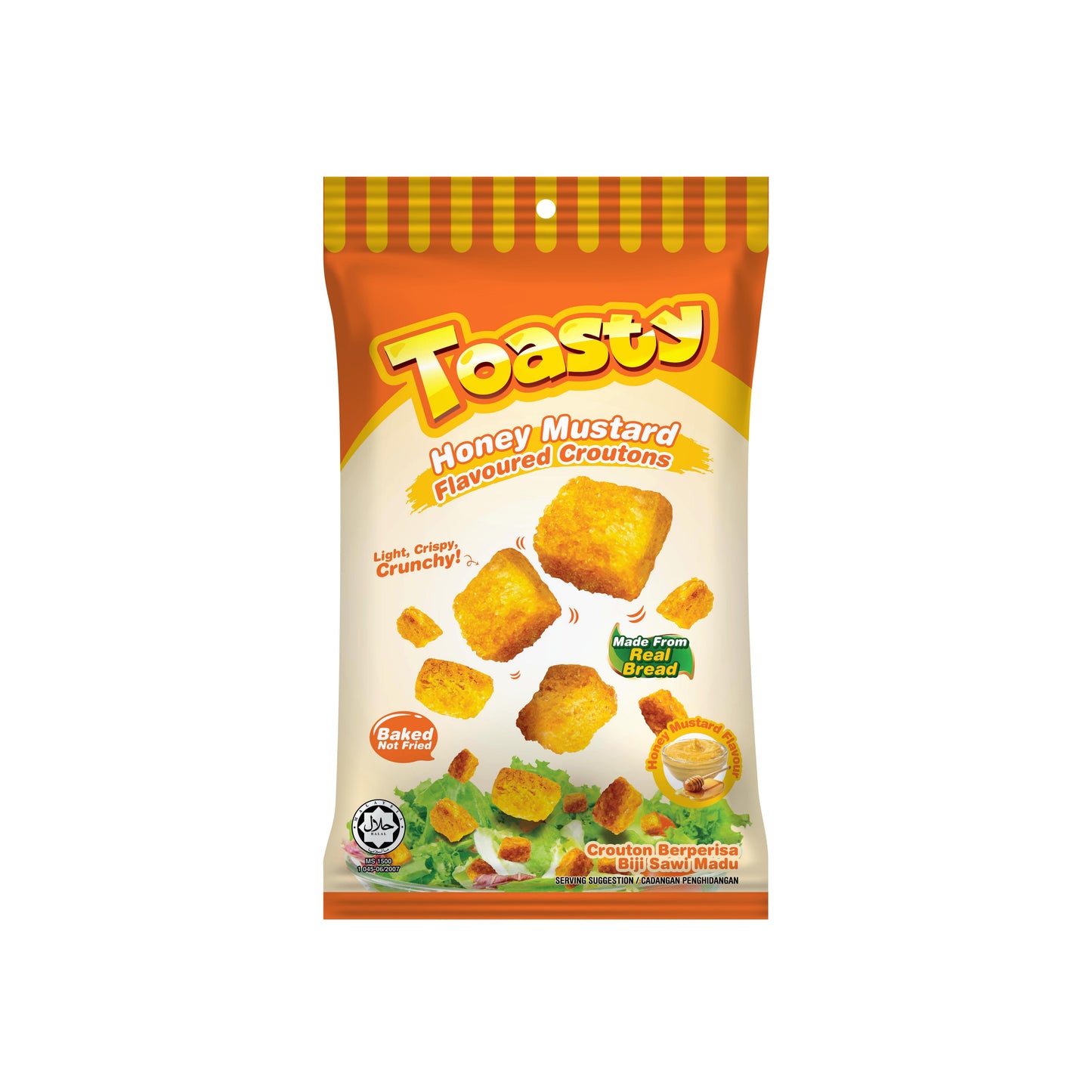 Toasty Croutons Honey Mustard Crispy Bread 40g (Pkts)