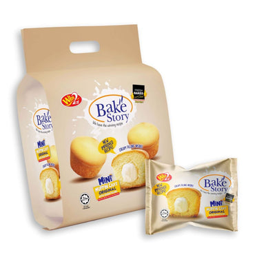 Win2 Bake Story Mini Muffin Original Flavoured with Cream Filling - Carton (20G x 10PKTS x 9BAGS)