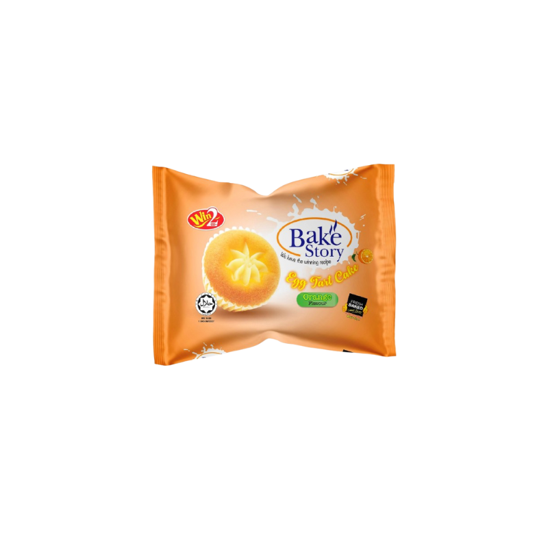 Win2 Bake Story Egg Tart Cake Orange Flavour (250g/25g x 10 Packs)