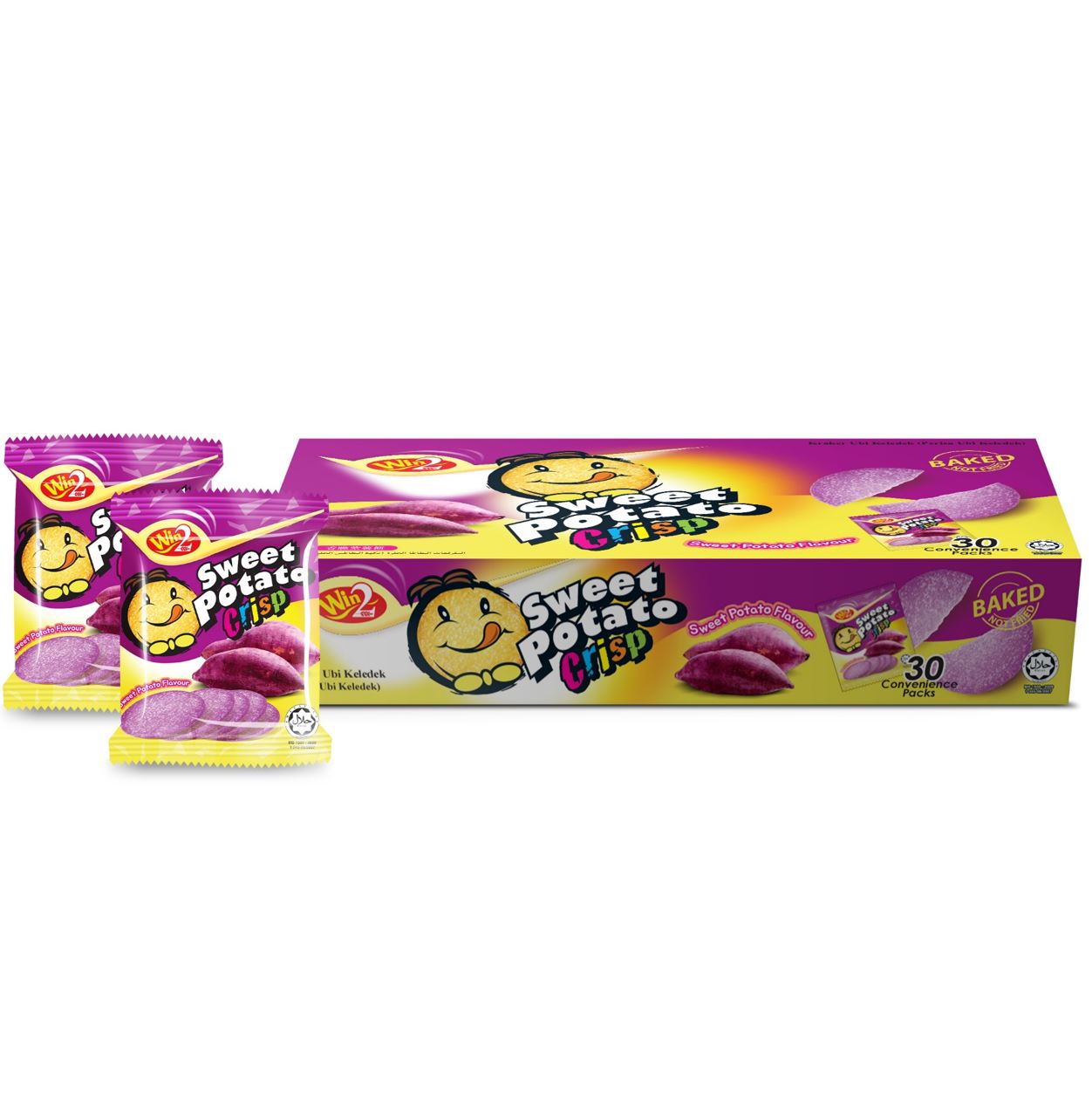 Win2 Potato Crisp Cracker Sweet Potato Flavour 600g