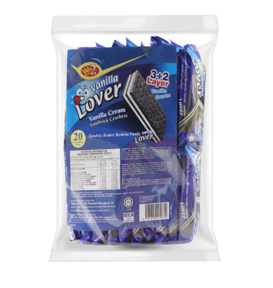 Win2 Vanilla Lover Vanilla Cream Sandwich Crackers