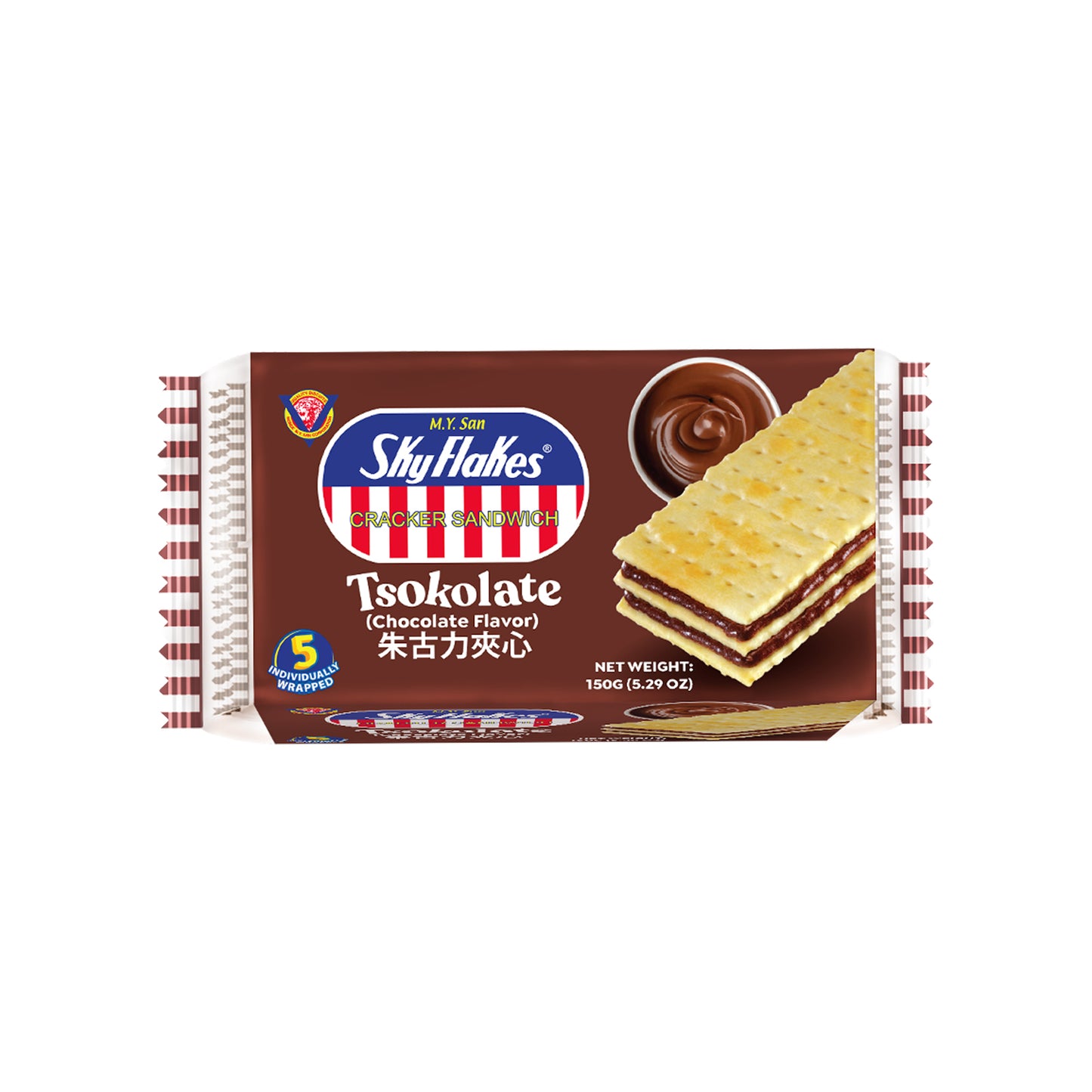 SkyFlakes Sandwich Cracker (30g x 5Packs) - Chocolate