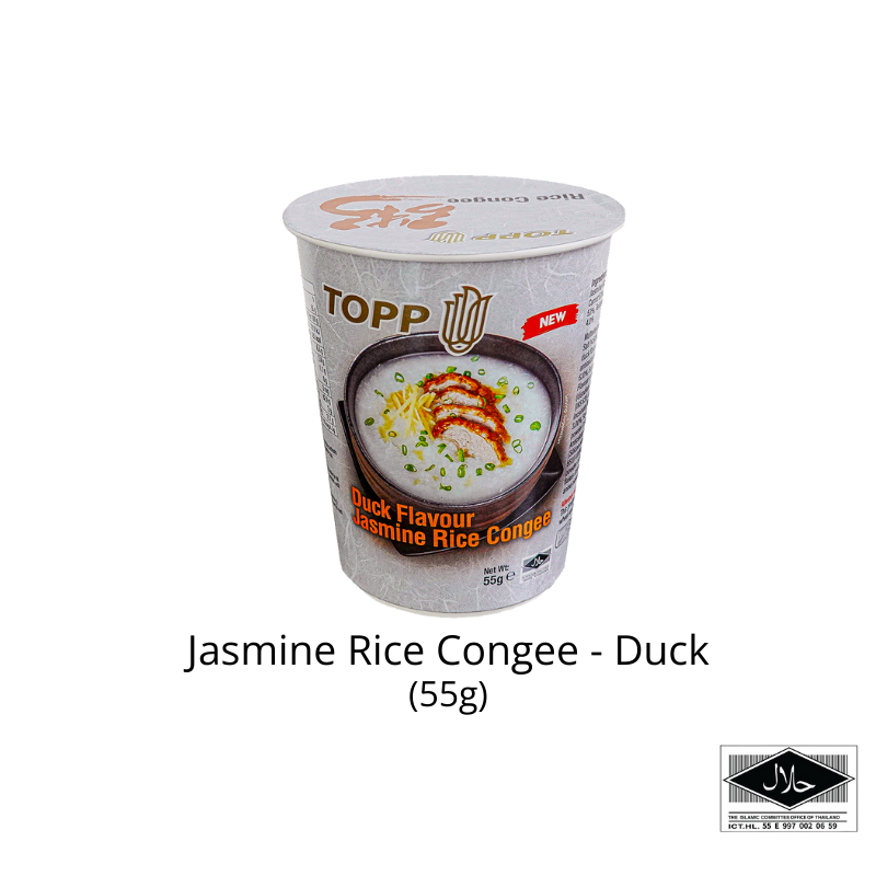 Bundle of 4 55g TOPP Jasmine Rice Congee Duck Flavour