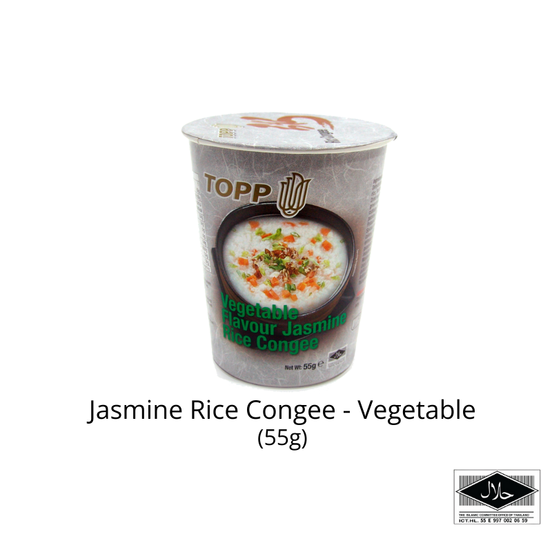 55g x 12 cups TOPP Jasmine Rice Congee Vegetable Flavour
