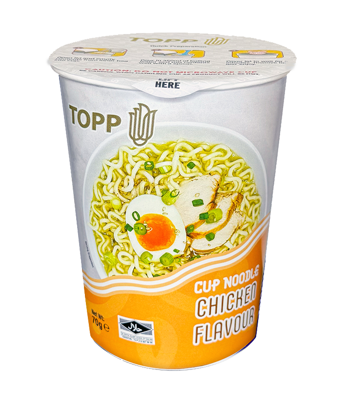 Topp Cup Instant Chicken Noodles 70g x 12 Cups