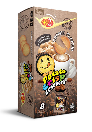 Carton - Win2 Potato Crisp Cracker - Coffee Flavour 160g (24 Boxes)