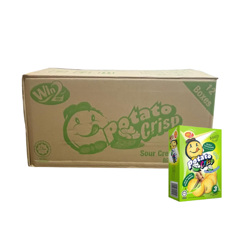 60g x 24 boxes Win2 Potato Crisp Cracker Sour Cream Flavour