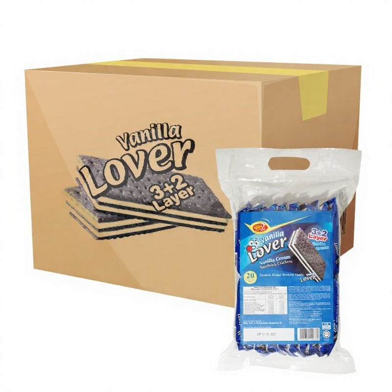 Win2 Vanilla Lover Chocolate Cream Sandwich Crackers 26g x 20pkts (12 bags)