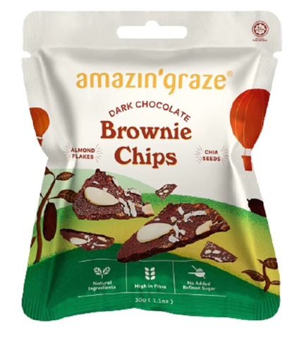 Amazin Graze Dark Chocolate Brownie Chips 30g