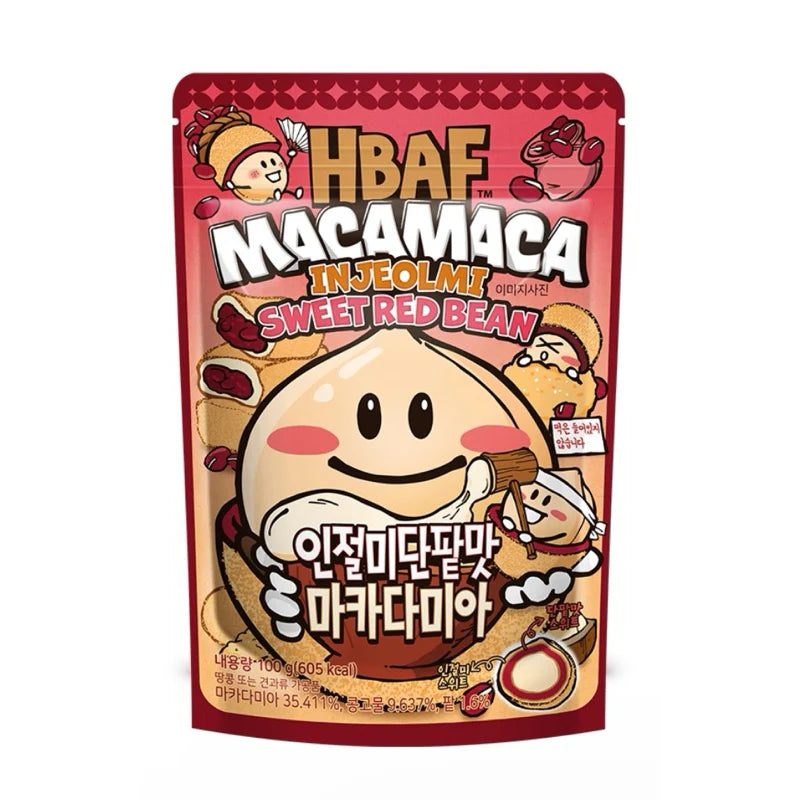 HBAF Injeolmi Sweet Red Bean Macadamia 100g
