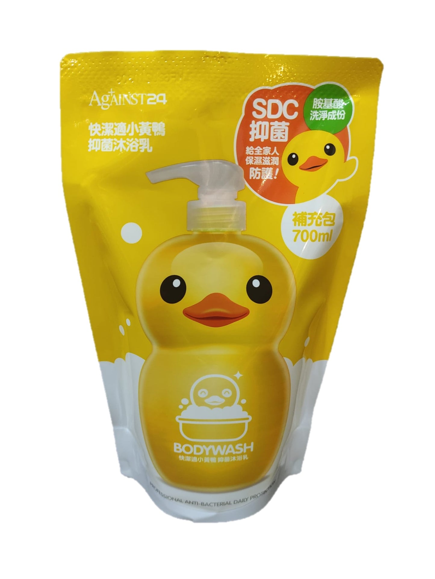 (Bundle of 2) Against24 Rubber Duck Antibacterial Bodywash Refill (700ml)