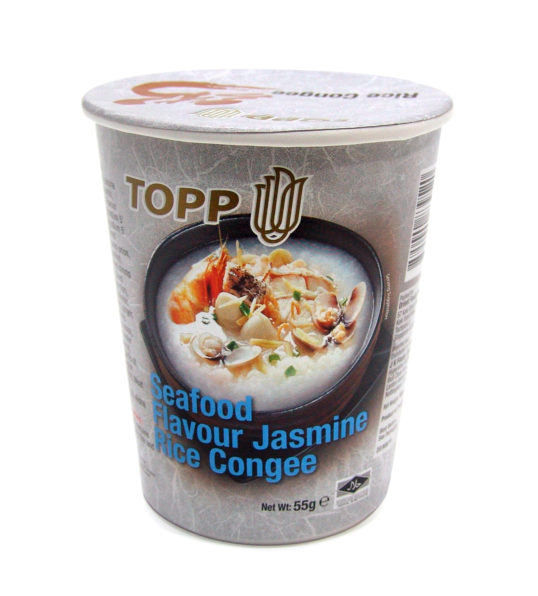 Bundle of 4 55g TOPP Jasmine Rice Congee Seafood Flavour