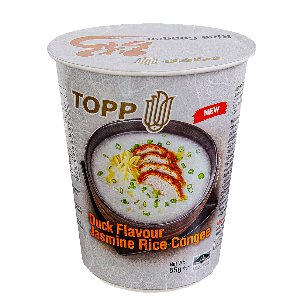 Bundle of 4 55g TOPP Jasmine Rice Congee Duck Flavour