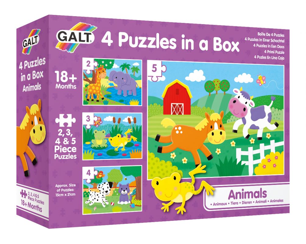 galt 4 puzzles in a box dinosaurs